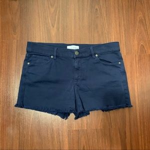 Loft classic blue  frayed hem 5 pocket shorts size 28/6